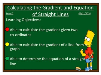 Calculating the Gradient and Equation of a Line