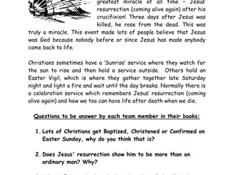 YR7 Holy Week and Easter