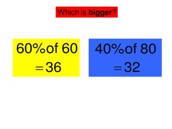 Percentage of an amount game