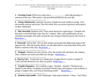 50 ways to use a blank piece of paper