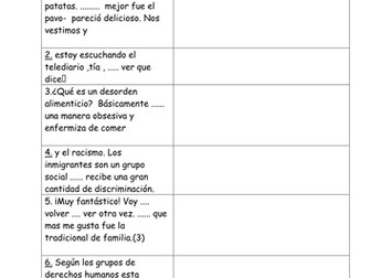 Spanish: prepositions it, that, this, to