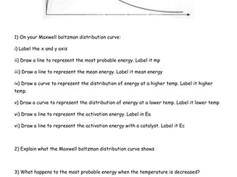 Kinetics revision worksheet