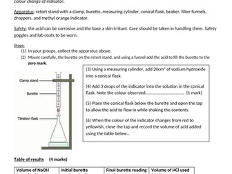 Titration and concentration