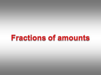 Fractions of Amounts