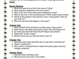 Activities to go with Misery Guts unit