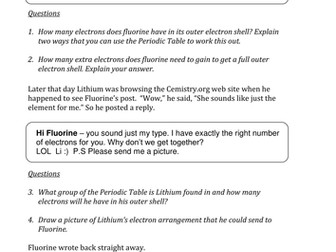 Ionic Bonding Questions - An Elementary Love Story