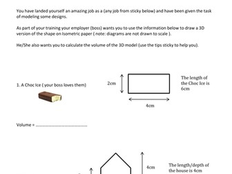 Drawing, Volume and Surface Area of Prisms