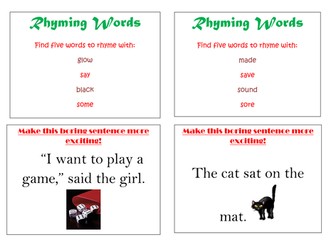 Literacy Challenge Cards 2
