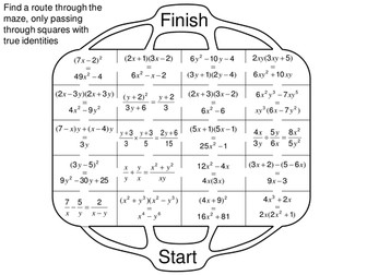Algebraic manipulation maze