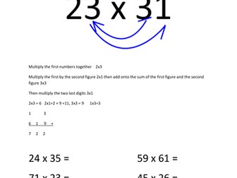 A different way of Multiplying double digits