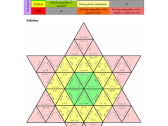 Inequalities Red Yellow Green Tarsia Star
