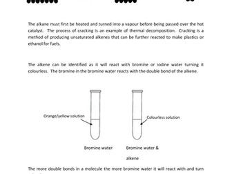 Cracking Summary, hydrocarbon chains