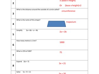C if you can do these; revise grade c maths