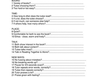 Paired reading - Planning and technique