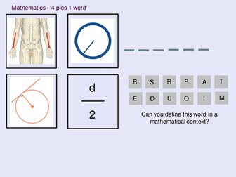 Mathematics 4 pics 1 word - Circles