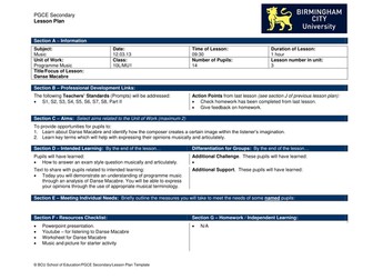 Programme Music Lesson 3 Year 10