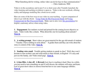 50 Ways to use video in the classroom