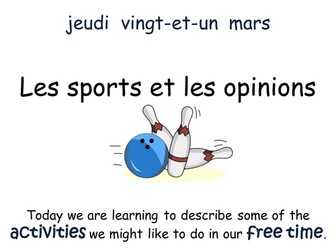 Les sports et les Opinions