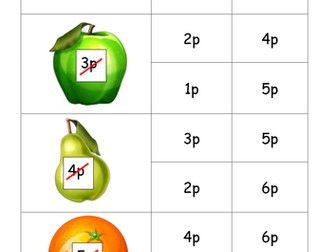 Money values to 10p - make 1p or 2p more/less