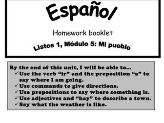 Listos 1 Homework booklets
