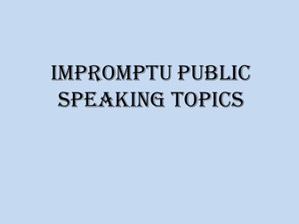 Speech topic selector