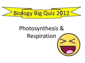 Photosynthesis and respiration quiz
