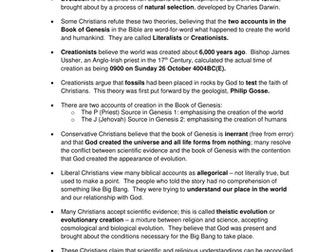 Religion & Science: Origin of the World & Humanity