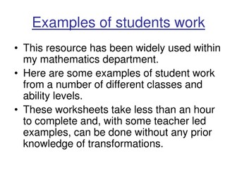 Transformations package