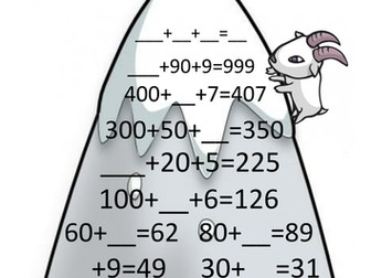 Missing number partitioning mountain goat climb