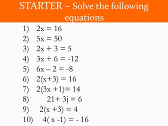 Solving equations with unknowns on both sides
