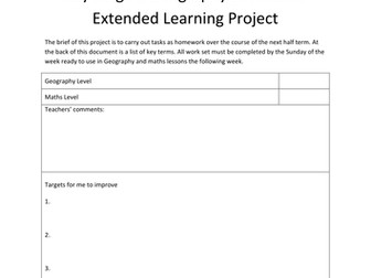 Geography & Maths Extended Learning Project
