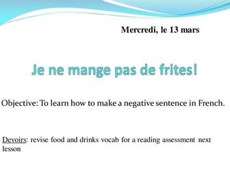 French negative sentences lesson