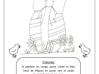 Easter image to colour