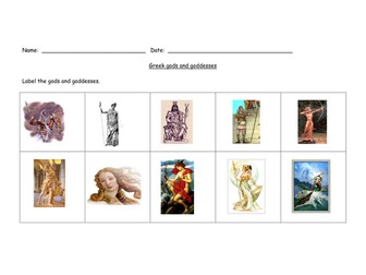 Gods and goddesses of Ancient Greece.