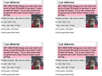 KS3 Spanish Help in the house vocabulary, exercise