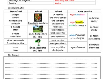 Clothing & Outfits Lesson (30 mins.)