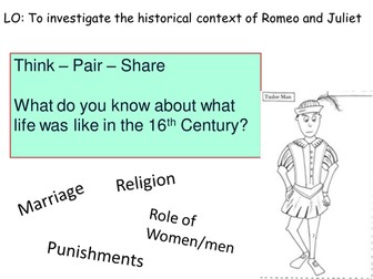 Romeo and Juliet Historical Context