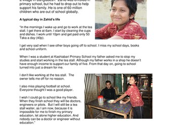 Children out of school - real-life stories KS3