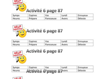 French Expo 1, Module 5, Unit 4 school, timetable