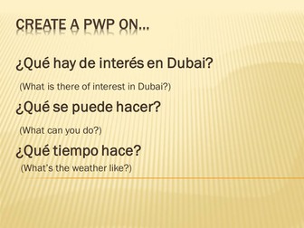 KS3 Spanish Module 4, Unit 1 places, holiday