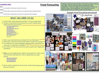 Trend Forecasting 2 lesson activity