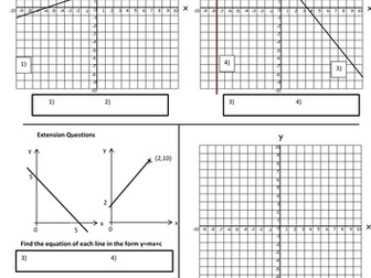 Constructing 'y=mx+c' formula