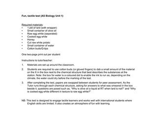 Biology AS/A2 - actile test/activity