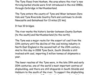 Famous Rivers fact sheets