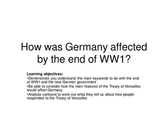 Consequences of the Treaty of Versailles
