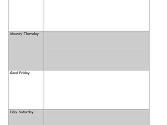 Holy Week Carousel Activity