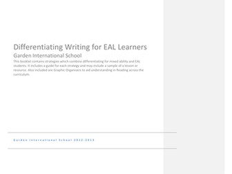 Differentiation in Writing for EAL/ESL Learners