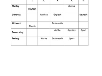KS3 German School subjects and timetables.