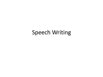 KS4 Speech Writing