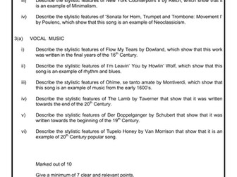 2013 Edexcel AS Listening Paper - Question 3i